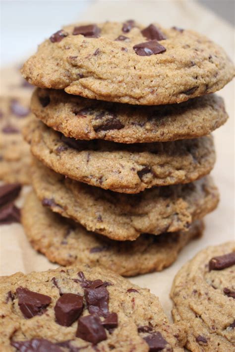 Perfect Soft Baked Vegan Chocolate Chip Cookies The Happy And