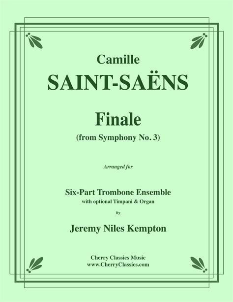 Saint-Saens - Finale & Maestoso from Organ Symphony No. 3 for 6-part T ...