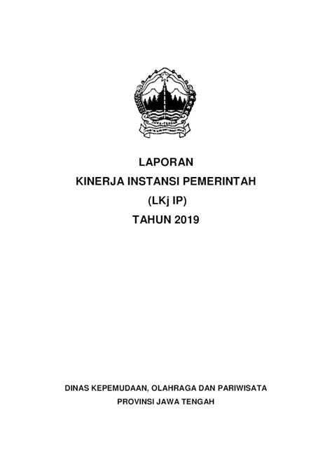 Pdf Laporan Kinerja Instansi Pemerintah Lkj Ip Merupakan