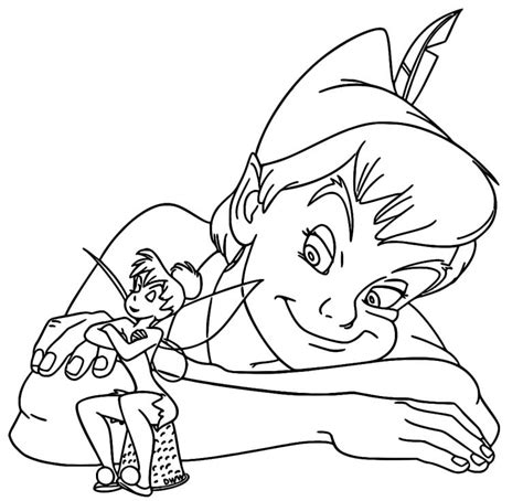 Peter Pan And Tinker Bell Coloring Pages