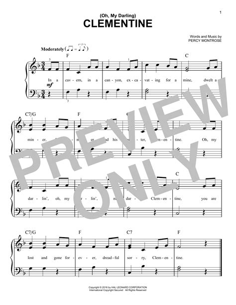 (Oh, My Darling) Clementine | Sheet Music Direct