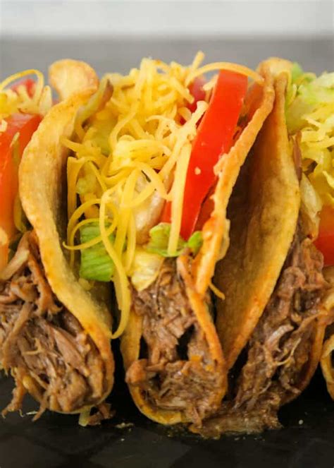 Crispy Shredded Beef Tacos {with Baked Taco Shells} That S Deelicious