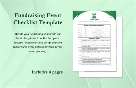 Fundraising Event Checklist Template In PDF Word Google Docs