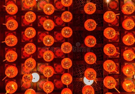 Red Lanterns During For Chinese New Year Festival Stock Image Image Of Ornament Decorative