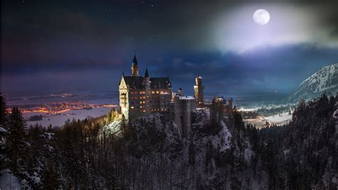 Castle Night Wallpapers Wallpaper Cave