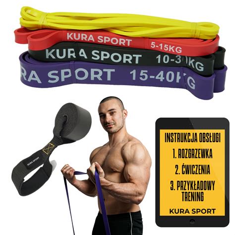 Zestaw Gum Do Wicze Power Band Kura Sport Zestaw Gum Do