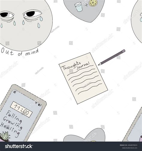 Digital Illustrations Bullet Journal Stickers Stock Illustration 2264070015 | Shutterstock