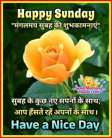 Good Morning Sunday Messages In Hindi Good Morning Wishes And Images In Hindi