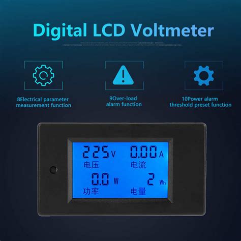 Peacefair Pzem Lcd Display Digital Ac Voltage Current Power Energy