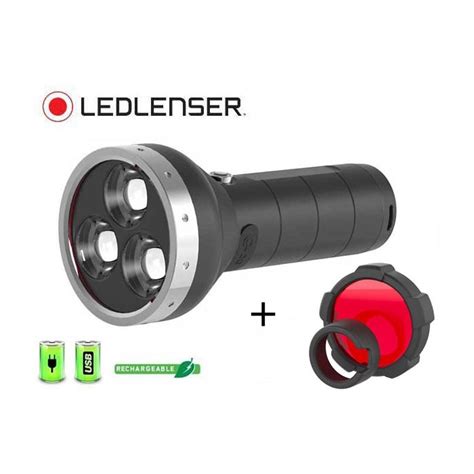 Lampe Torche Rechargeable Ledlenser Mt Filtre Rouge