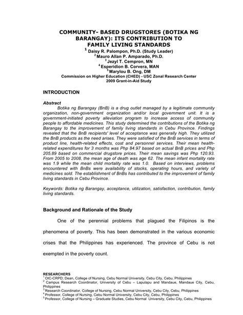 community drugstore botika ng barangay  contribution