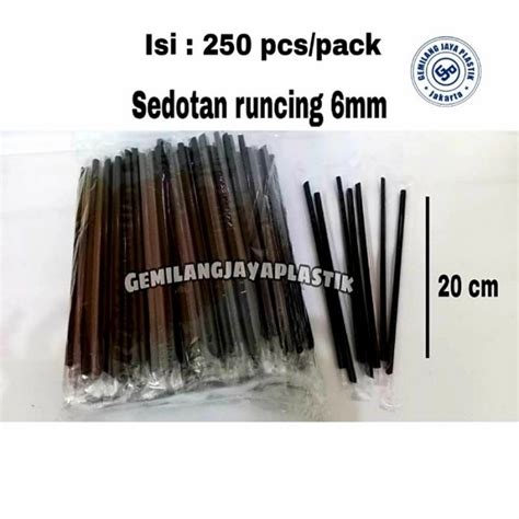 Jual Sedotan Hitam Runcing Lancip Higienis Steril Bungkus Plastik