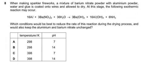 Aluminium and Barium Nitrate reaction