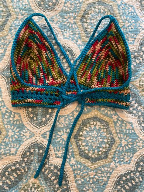 Crochet Festival Crop Top M L Etsy