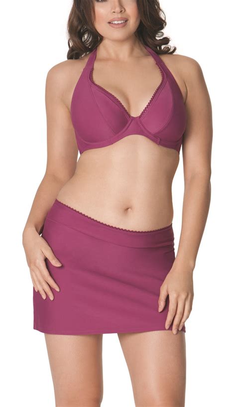 Curvy Kate CS3521 Jetty Halterneck Bikini Top In Berry EBay