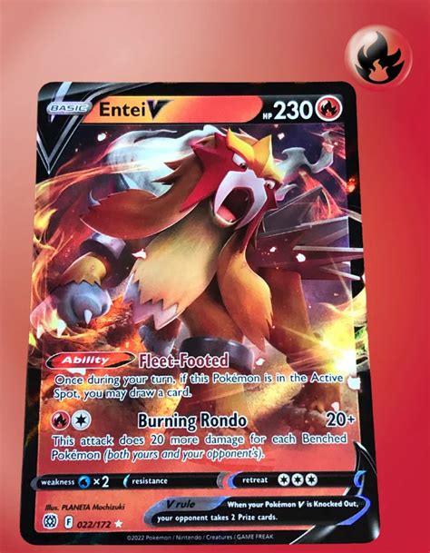 Entei V 022 172 Brilliant Stars TCG Coleccionistas