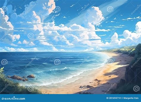 Anime Beach Scene