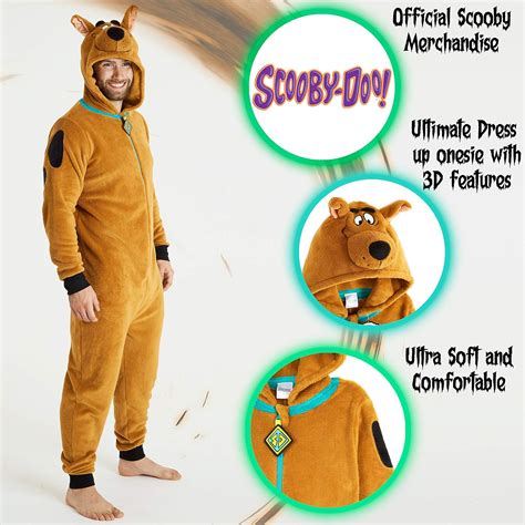 Scooby Doo Combinaison Pyjama Homme Grenouillère Adulte en Polaire