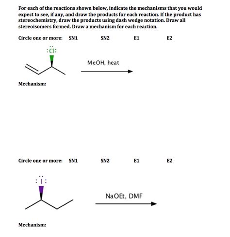 Solved For Each Of The Reactions Shown Below Indicate The Chegg