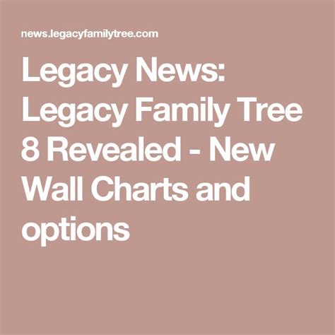 Legacy News: Legacy Family Tree 8 Revealed - New Wall Charts and ...