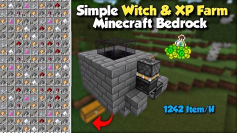 Best Witch Xp Farm Minecraft Bedrock Mcpe Windows Xbox Switch