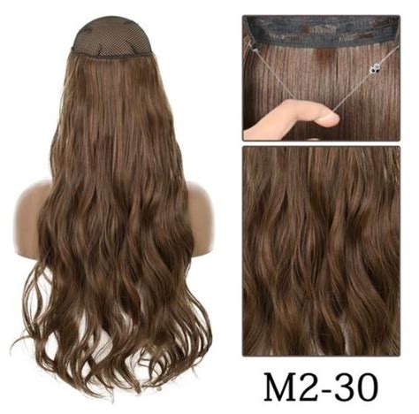 Aplique Magico Fio Invisível Ondulado 65cm 150gr Gm hair Aplique de