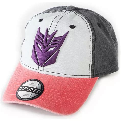 Gorra Curva Blanca Negra Y Roja Ajustable Decepticons Transformers De