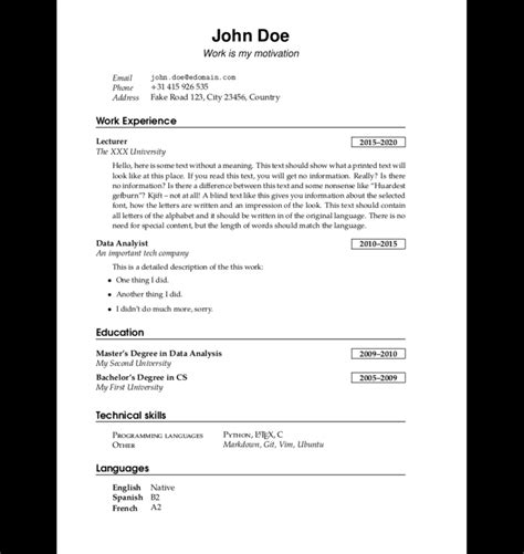 How To Write A Minimalistic Cv In Latex Step By Step Guide Latex