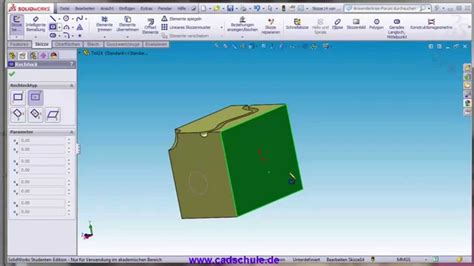 Solidworks Deutsch Video Tutorial Grundlagen Features Schnitt Befehls