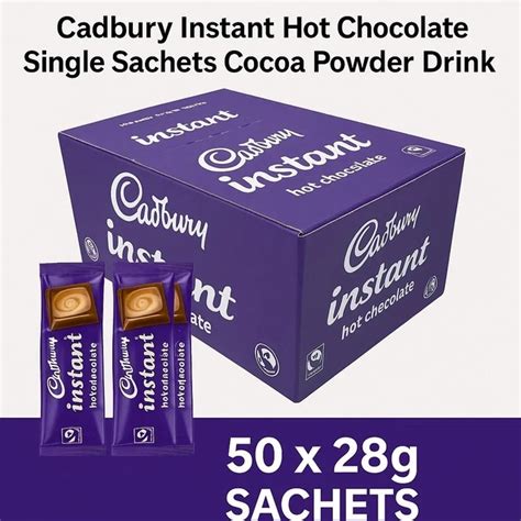 CADBURY INSTANT HOT Chocolate Sachets 50x28g 23 00 PicClick UK