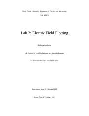 Understanding Electric Field Plotting In Physics Lab Course Hero