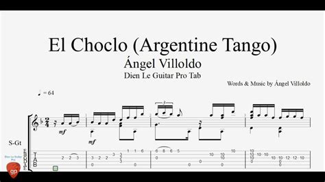 Ngel Villoldo El Choclo Argentine Tango Guitar Tabs Youtube