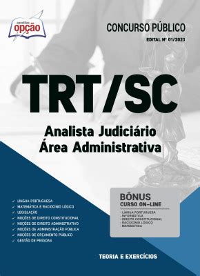 Apostila Trt Sc Analista Judici Rio Rea Administrativa