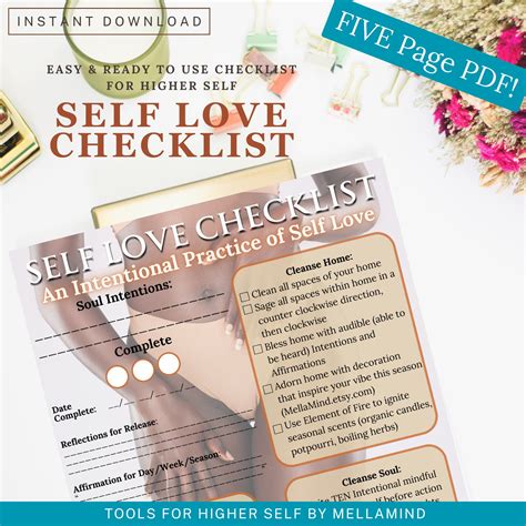 Digital Planner For Self Love Printable Pdf Self Care Etsy