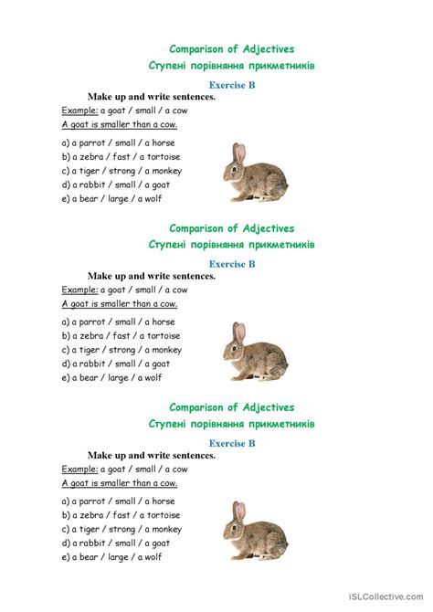 Comparison Of Adjectives General Gra English Esl Worksheets Pdf Doc