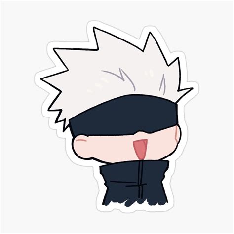 Gojo Cat Gojo Satoru Chibi Jujutsu Kaisen Anime Sticker Water Resistant