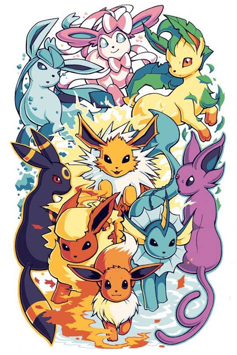 Eeveelution Poster By H0lysartcorner On Etsy