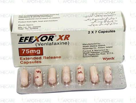 Efexor Xr Cap 75mg 2x7s