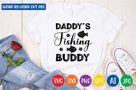 Daddy S Fishing Buddy Svg Design Graphic By Trendytrinkets Creative