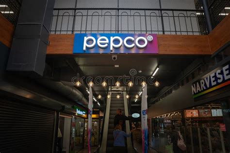 RIGA LATVIA AUGUST 23 2023 Pepco Logo On Their Main Shop In Riga