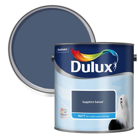 Dulux Sapphire Salute Matt Emulsion Paint 25l Wilko