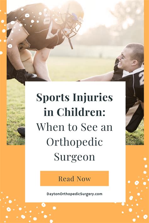 Sports Injuries in Children: When to See an Orthopedic Surgeon