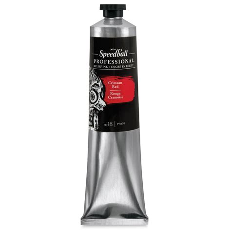 Speedball Professional Relief Ink Crimson Red Oz Tube Blick Art