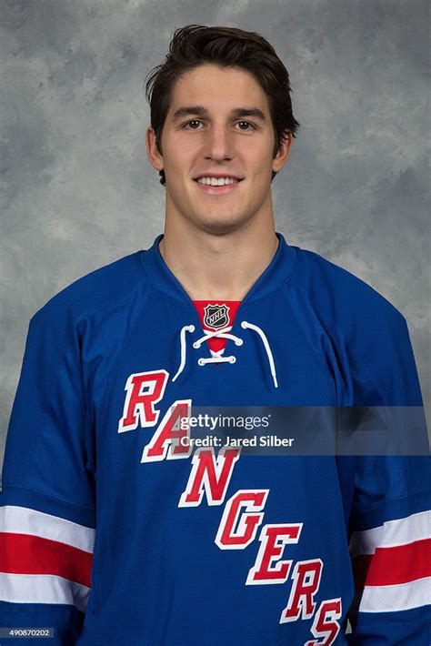 Brady Skjei Of The New York Rangers Poses For His Official Headshot