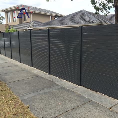 Modern Black Aluminium Fencing Trellis Garden Balcony Slats Horizontal