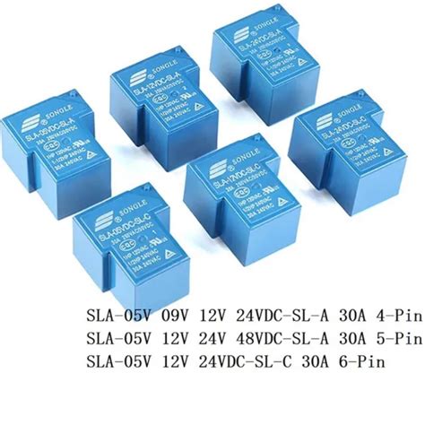 BLAU SONGLE LEISTUNG Relais SLA 05V 9V 12V 24V 48VDC SL A SL C 4 6