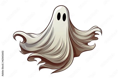 Halloween ghost on transparent background. Cartoon spirit figure. PNG ...