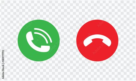 Vecteur Stock Vector Set Phone Call Icons Accept Call And Decline