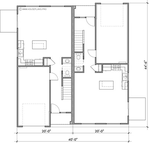 Shop Duplex House Plans With Two Street Faces D 716 Bruinier