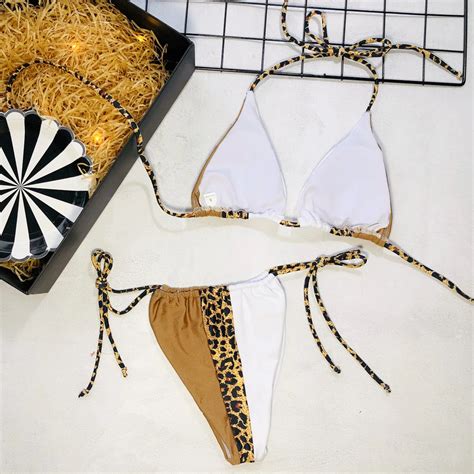 Teardrop Push Up Bikini Leopard Print Extreme Micro String Underwear Brazilian Thong Buy Push